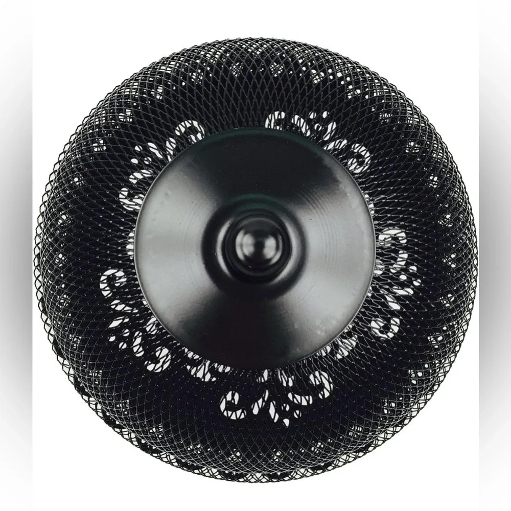 Cupcake Cake Food Stand Rack Plate w/ Dome Lid Display Holder (black)